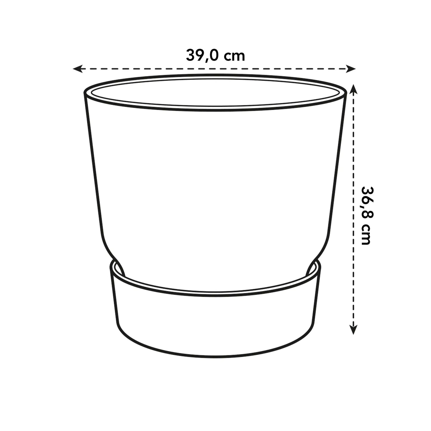 Elho - Greenville Hanging Basket/Saucer 24cm