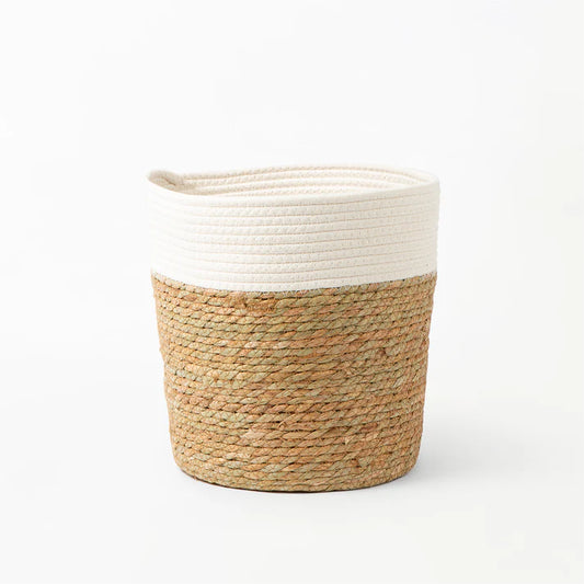 White Two Tone Basket